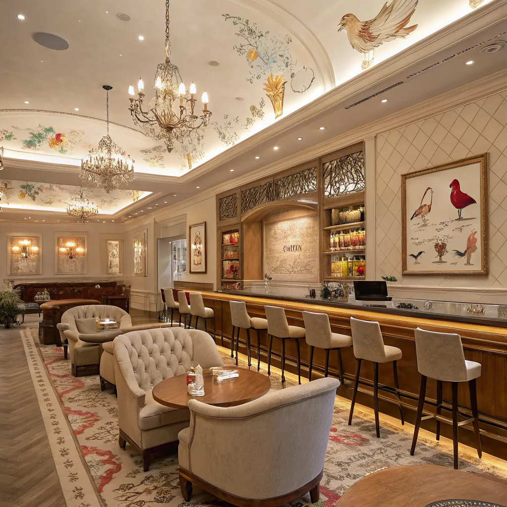 Luxury Chicken Storytime Cafe Interior